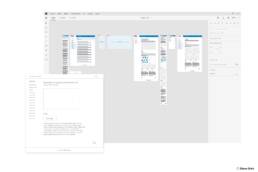 The first wireframe for a Brand Guidelines website created in Figma, alongside a High Fidelity Prototype developed with Adobe XD.