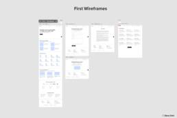 First wireframes designed in Figma